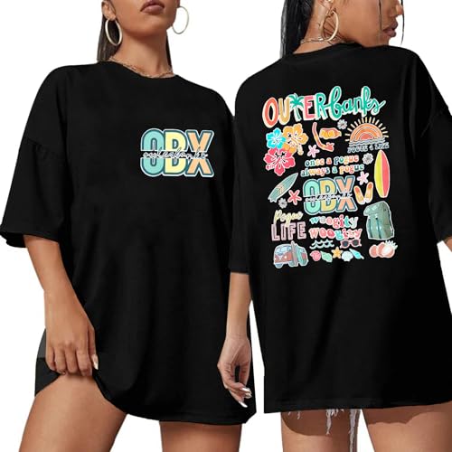 Outer Bank Shirts Pogues for Life Shirt Women Beach Tops Summer Sunflowers Graphic Tees Oversized Short Sleeve top