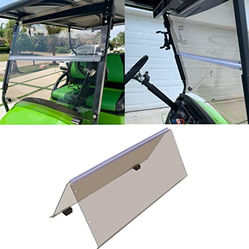 7BLACKSMITHS Tinted Foldable Windshield Compatible with 2004-UP Club Car CC Precedent/XF/I2/I3/I2L Gas or Electric Models Golf Cart Impact Resistant Folding Down Windshield
