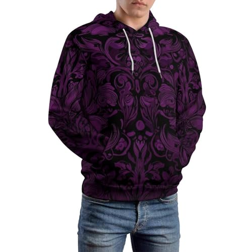Sweats à manches longues gothiques violets pour un style ample et confortable - 6