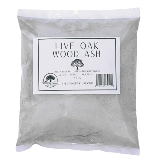 Live Oak Wood Ash - All Natural Clean Sifted Premium MultiUse Hardwood Ashes 5 lbs