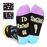 HAPPYPOP Singing Gifts for Singers - Music Lover Gifts for Boys Girls, Musical Socks for 7-9 Years Kids Students