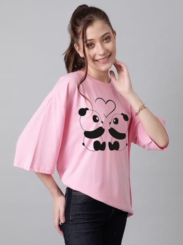 Image of KOTTY Women's Graphic Printed T-Shirt - Soft Cotton Blend Tee for Everyday Style