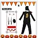 SATKULL Girls Ninja Costume Halloween Ninja Costumes Set for Kids Girl Ninjas Role Playing Dressing Suit(kids-M-6/7T Black)
