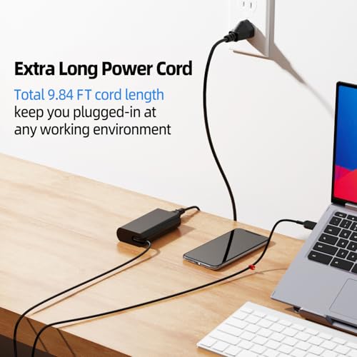 Image of 2026 Slim 65W USB C Laptop Charger Compatible with Lenovo Thinkpad T14 T14s T15 T16 X1 Yoga 7i Chromebook Type C AC Power Adapter Supply Cord
