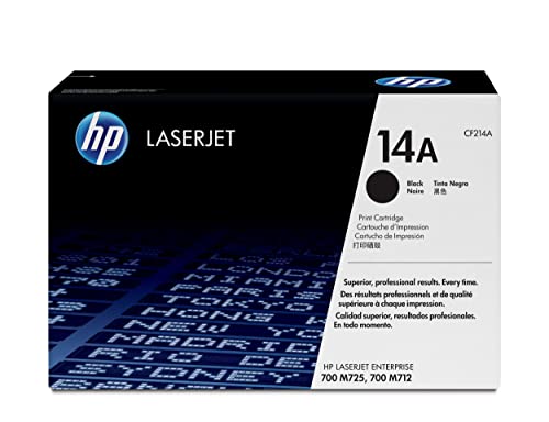 Hp 14A Cf214A, Cartuccia Toner Originale Hp Da 10000 Pagine, Compatibile Con Le Stampanti Hp Laserjet Enterprise 700 M712 E M725, Nero