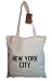 NYC Tote Bag New York City 100% Cotton Canvas Screenprinted