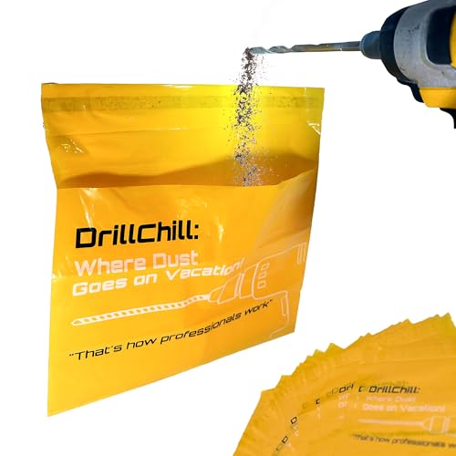 DrillChill Drilling Dust Catcher Bags - 30PCS Disposable Yellow Dust