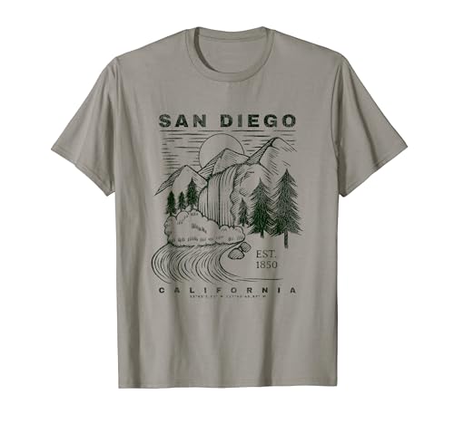 San Diego California Neat Souvenir Rústico San Diego Camiseta