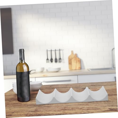 Soporte para botellas de vino plástico resistente 4 botellas miniatura 6