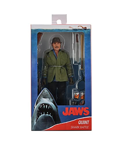 Muñeco Sam Quint Tiburón NECA con ropa textil para decorar tu vitrina de cine clásico 2