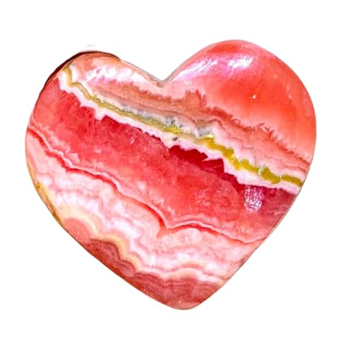 Cabochon rhodochrosite naturelle 28x29x6mm en forme de cœur pour création DIY
