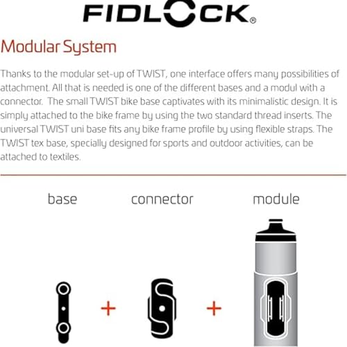 Fidlock Twist Ersatzflasche 450ml, Schwarz, 09612-P02002