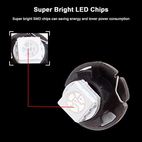 Image of cciyu 6 x White T4.7 Neo Wedge LED Bulb Interior Lights 5050 SMD Chip Bulbs