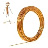 32.8 FT Gold Solder Wire Bendable Metal Craft Wire for Jewelry Making Plated Aluminum 1.5 mm Golden Beading Wire Tarnish Resistant Wire for Sculpting Modelling Wreath Floral Making Wrapping DIY Crafts