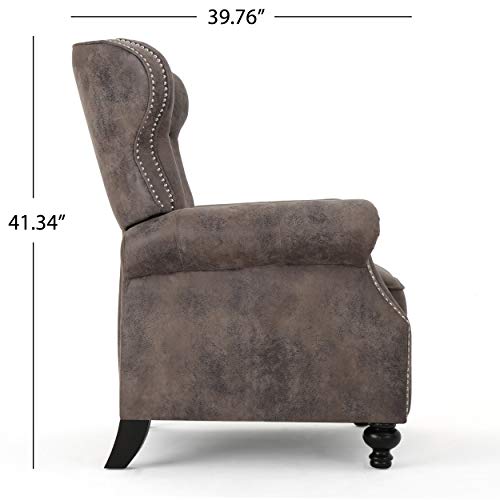 Gdfstudio Waldo Tufted Wingback Recliner Chair(Warm Stone). #TOP3