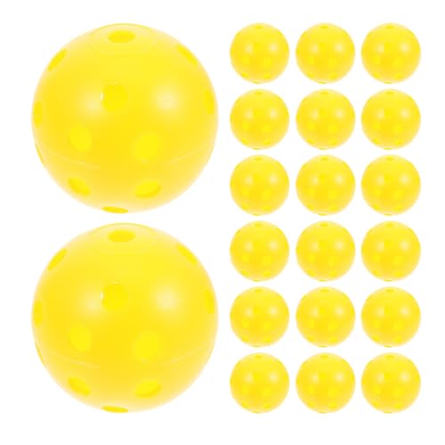 POPETPOP 6 Piezas Pelota de Golf Bolas de plástico Bolas de práctica Red de Golf esteras de práctica de Golf Juegos Accesorio Aire Libre Pelota de práctica el plastico Yellow