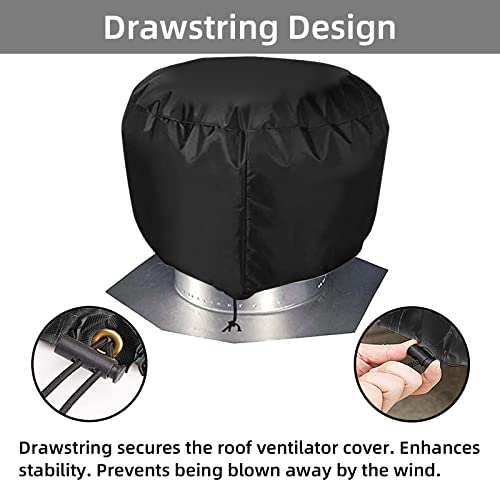 image for Turbine Roof Vent Cover House - Nopwer Roof Turbine Hoods Shield Canva