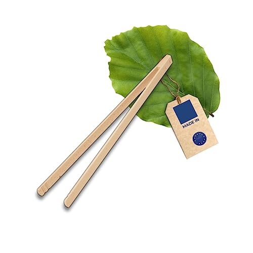 2x Grillzangen Aus Naturholz - Hitzebeständige Holzzangen Für Küche & Grill