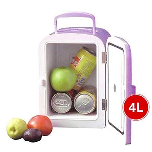 LNDDP Car Refrigerator, 4Liter Compact Cooler/Warmer Mini Fridge for