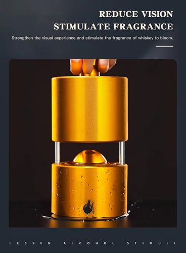 FXNFXLA Eisballpresse, Eisballmaker, Eisballpressen-Set Aus Luftfahrt-Aluminium, Maschine Zur Herstellung Von Durchsichtigen Eiswürfeln, Eiswürfelformen, Für Cocktails, Whisky, Bourbon, Scotch