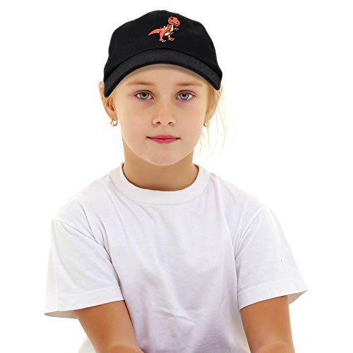 Dalix Tyrannosaurus Rex T-Rex Dinosaur Kids Hat Baseball Cap Girls Boys In Black #TOP4