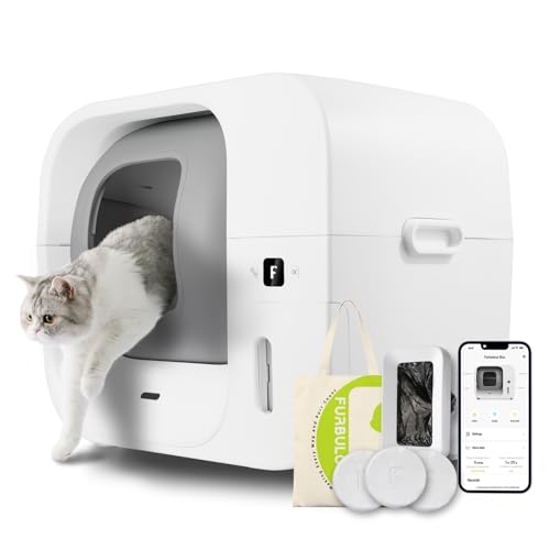 Furbulous True Odor-Free Automatic Cat Litter Box with Self-Pack and Refill System, APP Control, Self Cleaning and Packing Litter Box with Extra Large Space for 3.3-22 lbs Cats, Upgraded