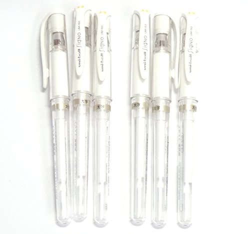 Set 2 Uni-Ball Signo Broad Point Gel Impact Blanco