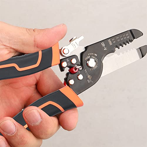 Wire Stripper With Cutter And Crimper, Vanjoin Professional Crimping/Stripping Tool/Multi-Tool, Twist/Cutting/Wire Hand Tool, Stripping For Awg 10-20(Wire Crimper Stripper) #TOP6