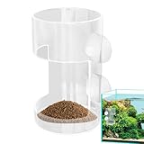 Tubo de alimentación de Pescado, Tubo de alimentación del Acuario,Plato de de Pescado de Acuario con Taza de succión | Suministros de claros, Bandeja de Soporte de Alimentos