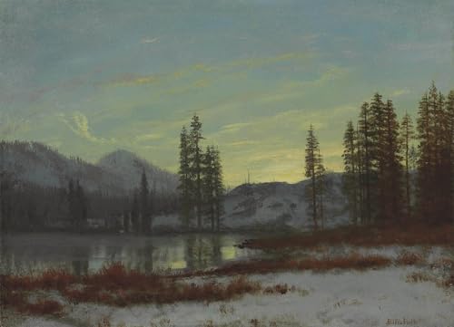 Cuadro art painting de Albert Bierstadt, lienzo decorativo de paisaje de montaña de 60x90cm