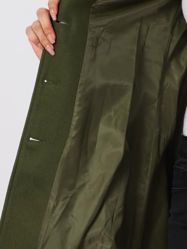 Image of Allegra K Women's Winter Classic Overcoat with Pockets Single Breasted Coat