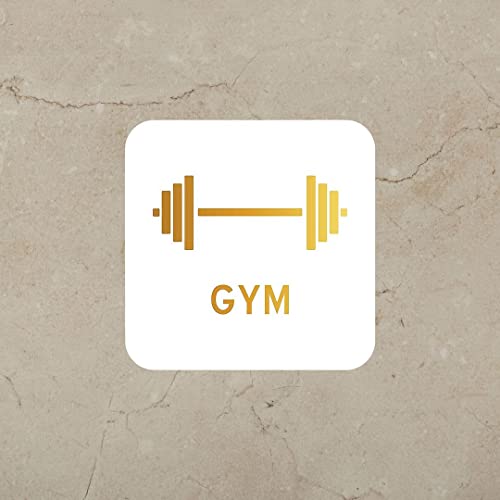 Image of CVANU 1pc GYM Acrylic Sign Board for Office /Business /Hospital Sign SelfAdhesive Board c38