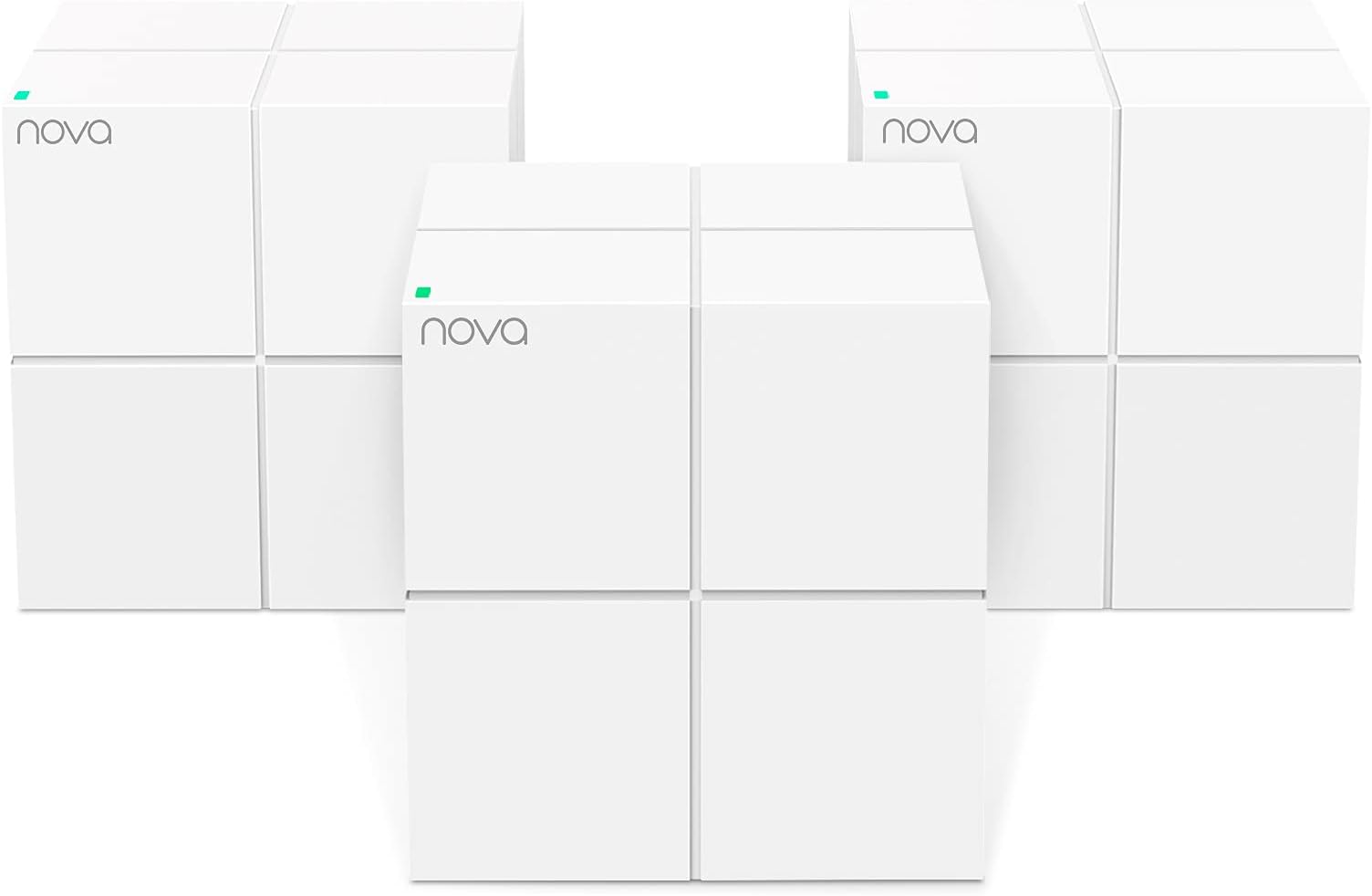 Tenda Nova Mesh WiFi System (MW6)-Up to 6000 sq.ft. Whole Home Coverage, WiFi Router and Extender Replacement, Gigabit Mesh Router for Wireless Internet, Works with Alexa, Parental Controls, 3-pack