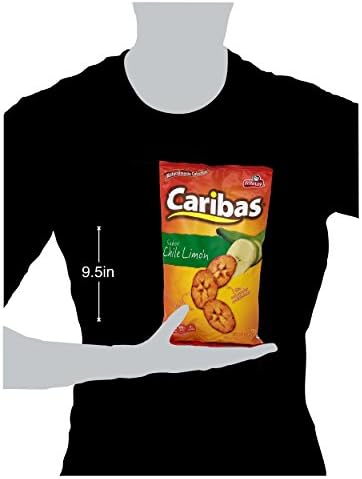 Caribas Plantain Chips: Fried Plantain Chips With Chili and Lime| Source Of Fiber | No Preservatives | 135 g (4.7 ounces) Single