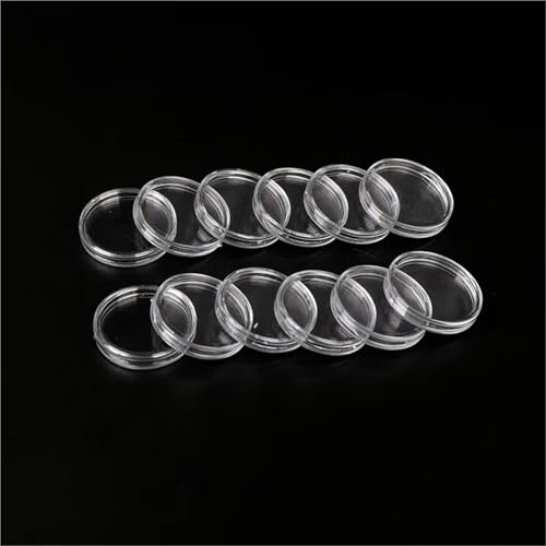 Capsulas plásticas transparentes para monedas 150 piezas miniatura 5