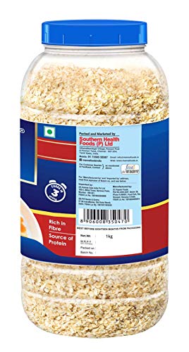 Manna Instant Oats 1Kg Jar - White Oats High in Fibre and Protein. 100% Wholegrain Oats
