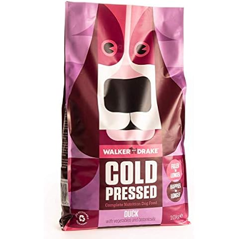Walker & Drake Premium Complete & Natural Dry Cold Pressed Dog Food, 10kg Duck, Hypoallergenic, Grain & Gluten Free Cover