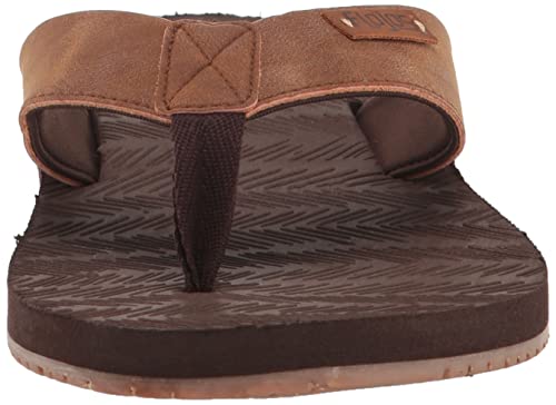 Flojos Men's Fiji Flip-Flop, Brown/Gum, 11 #TOP1