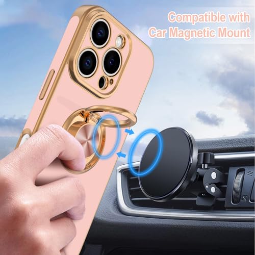 Coque de protection iPhone 16 Pro Max design rose avec béquille intégrée - 5