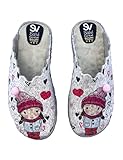  Divertidas zapatillas de casa originales Salvi Niña Gorro Pompón 18T420 Gris - Color - Gris, Talla - 36