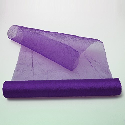Crash Chemin de Table en Organza Violet – 28 cm de Large – Rôle 5 mètres – 68280 de 40 R 280