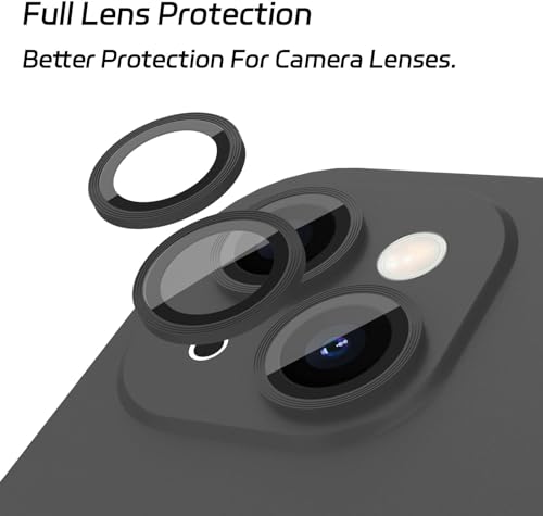Image of Vaku Luxos Soft Silicon Mag-Safe Back Cover for iPhone 15 Full Lens Protection Silicon Case Scratch Resistant Slim Thin Military-Grade Protection - Black