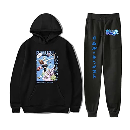 jiminhope That Time I Got Reincarnated as a Slime Hoodie Sets Loose Casual Sports Sweatshirt Suise Unisex