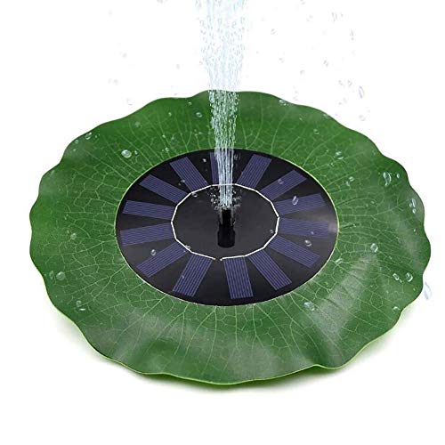 ZAIHW Solar-power Fountain Pump, 1.4W Lotus Leaf Floating Brushless Water Pump with Monocrystalline Solar Panel, Garden Decoration Pump Kit for Bird Bath Garden Pond