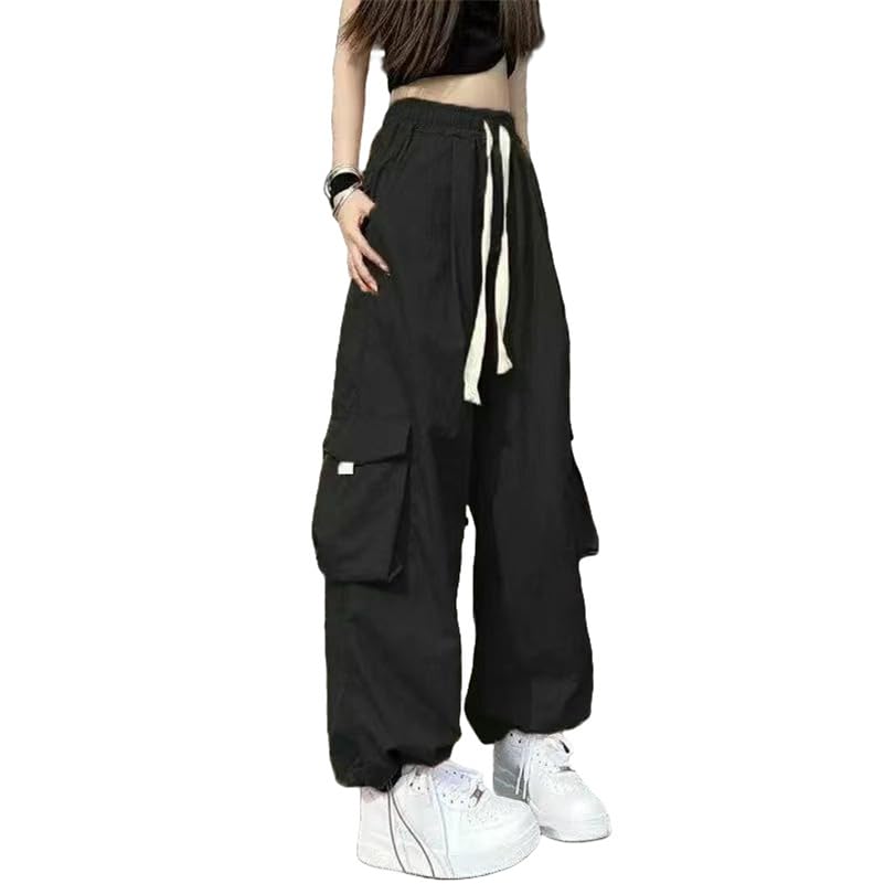 Pantalon cargo orange pour femme adepte du style hip hop américain