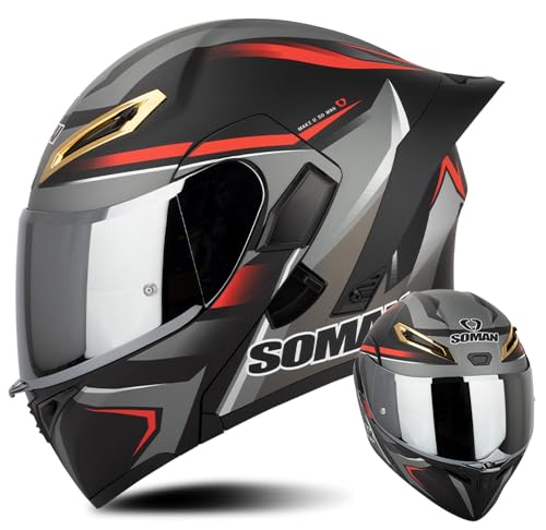 Casque de motocross intégral rabattable avec écran anti-buée