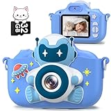 Kids Camera for 3-8 Years Old Toddlers Childrens Boys Girls Selfie Camera 20.0 MP HD 1080P IPS Screen Dual Digital Toy Camera for Kids Christmas Birthday Gifts (Blue)
