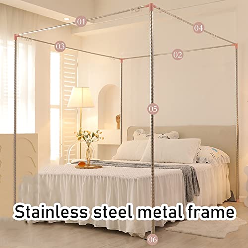 Mosquitera de cama 1,8x2,2x2m con dosel opaco y cortina antipolvo Estilo 4 7