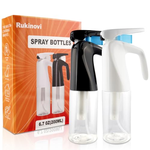 2Pcs Spray Bottles,Ultra Fine Mist Sprayer,Water Spray Bottle For Hair Styling,Cleaning,Plants & Skin Care,Continuous Spray Bottle(200ml/6.8oz)