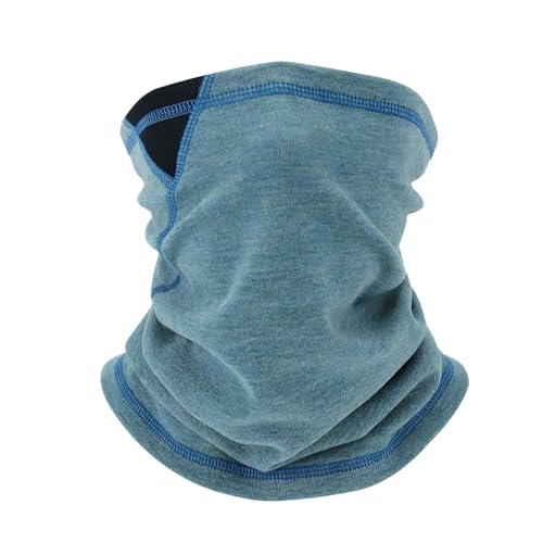 Shecret Bufanda Tubular de Invierno para Hombre y Mujer, Cuello Elástico, Calentador de Cuello Cortaviento, Braga Térmica para Correr, Ciclismo, Senderismo, Esquí al Aire Libre, Moto Verde Azulado
